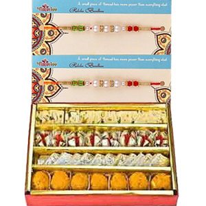 Assorted Sweets & 2 Rakhis (India Only)