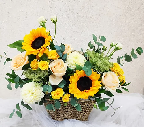 Bright Yellow Flower Arrangement