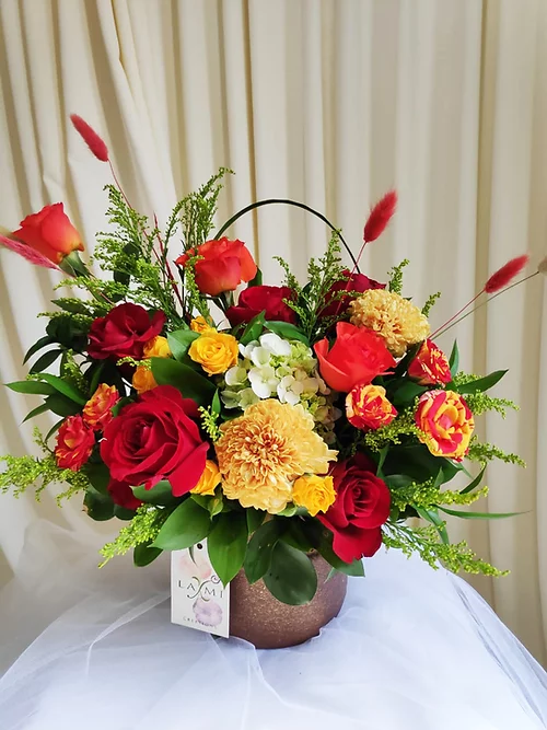 Red & Orange Flower Arrangement