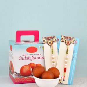 Gulab Jamun & 2 Rakhis (India Only)