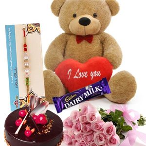 Teddy, Chocolates, Roses, Cake & Rakhi (India Only)